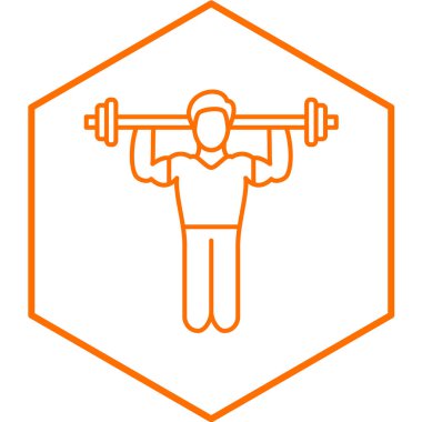 Omuz egzersizi simgesi, basit tasarım vektör illüstrasyonu