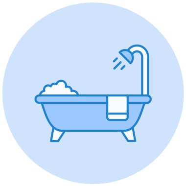 Küvet. Web simgesi basit tasarım