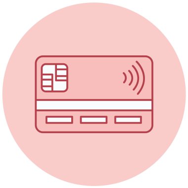 Kredi kartı düz vektör simgesi