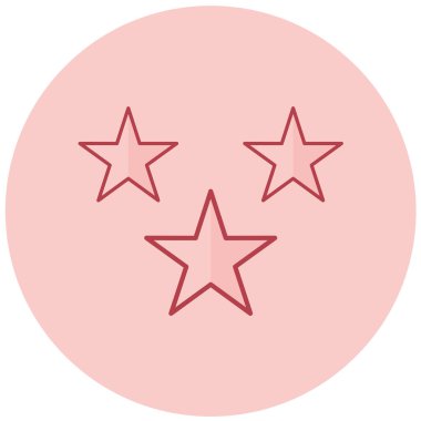 yıldızlar düz simge, vektör illüstrasyonu