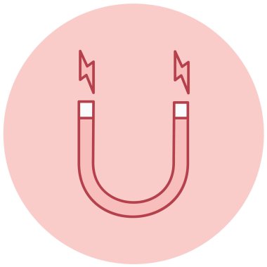 Mıknatıs Web simgesi basit illüstrasyon