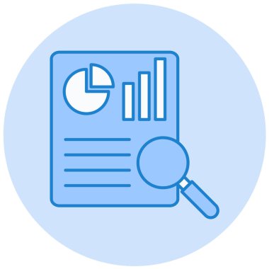 Analiz. Web simgesi vektör illüstrasyonu