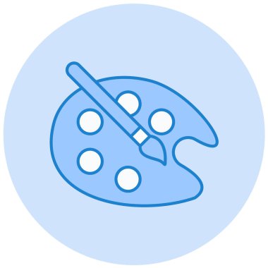 Palet 'i boya. Basit tasarım