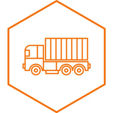 kamyon simgesi modern basit illüstrasyon