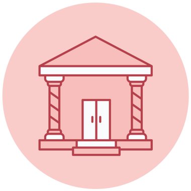 Banka binası. Basit resimleme