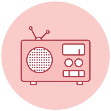 Radyo. Web simgesi basit tasarım