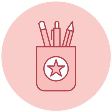 Kalemler. Web simgesi basit illüstrasyon