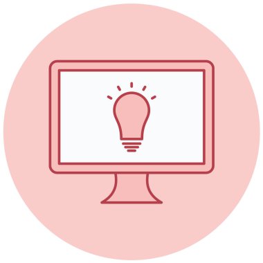 Bilgisayar. Web simgesi basit illüstrasyon