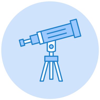 Teleskop. Web simgesi basit illüstrasyon