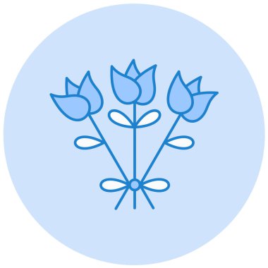 çiçek vektör simgesi modern illüstrasyon