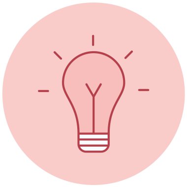 Ampul. Web simgesi basit illüstrasyon