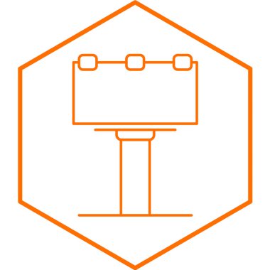 Billboard simgesi vektör illüstrasyonu