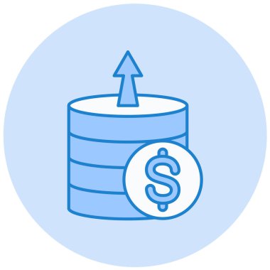 Dolar. Web simgesi basit illüstrasyon