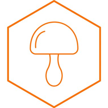 Mantar simgesinin vektör illüstrasyonu