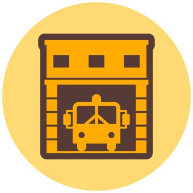 Otobüs. Web simgesi basit illüstrasyon