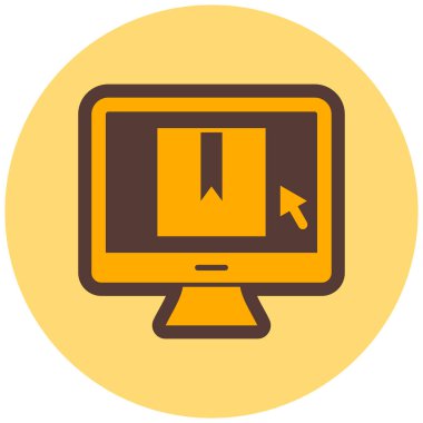 Bilgisayar. Web simgesi basit illüstrasyon