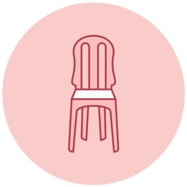 Sandalye. Web simgesi basit illüstrasyon