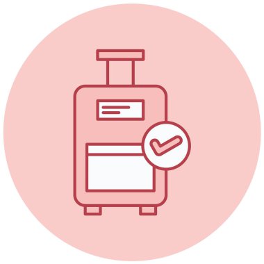 bagaj. Web simgesi basit illüstrasyon