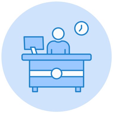 Masa. Web simgesi basit illüstrasyon