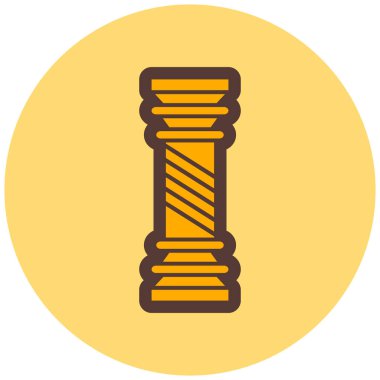 sütun simgesi, vektör illüstrasyonu basit tasarım