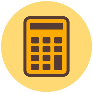 Hesap makinesi. Web simgesi basit illüstrasyon