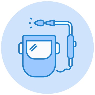 Bir robot simgesinin vektör illüstrasyonu