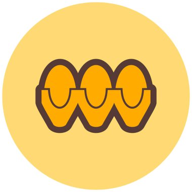 Yumurta simgesi, vektör illüstrasyonu basit tasarım