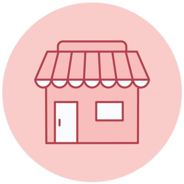 Dükkan. Web simgesi basit illüstrasyon