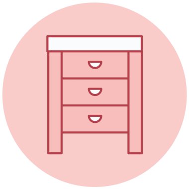 Dolap. Web simgesi basit illüstrasyon