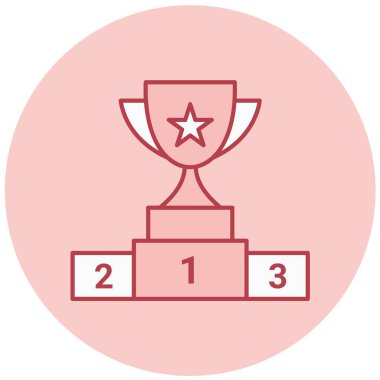 Kupa. Web simgesi basit illüstrasyon