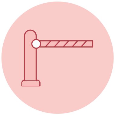 yol bariyeri simgesi, vektör illüstrasyonu