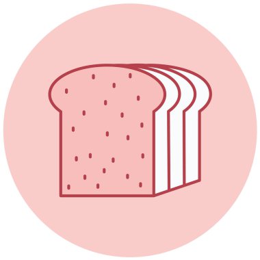 Ekmek. Web simgesi basit illüstrasyon