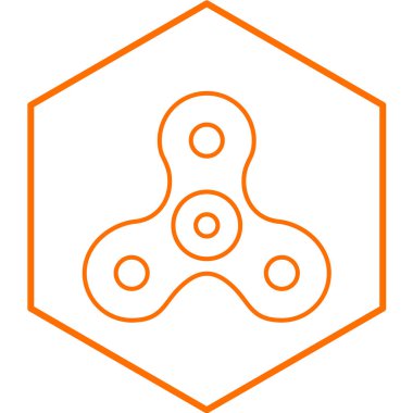 Kıpır kıpır dönen ikon. Web için siyah düğme vektör işaretinin düz çizimi