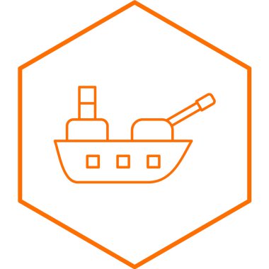 Gemi simgesi vektör illüstrasyonu