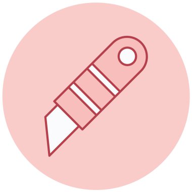 Kırtasiye bıçağı. Web simgesi basit illüstrasyon