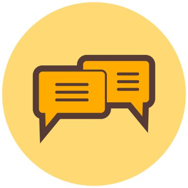 Konuş. Web simgesi basit illüstrasyon