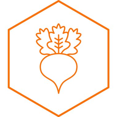 Turp simgesinin vektör illüstrasyonu