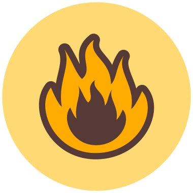 Ateş vektörü simgesini ateşle