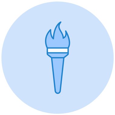 Meşale. Web simgesi basit illüstrasyon