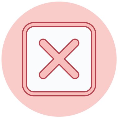 Moda Biçimli İzole Arkaplanda Simgeyi İptal Et