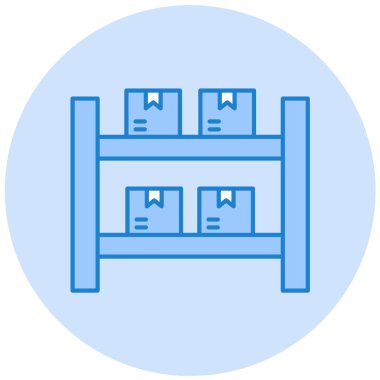 Depo. Web simgesi basit illüstrasyon