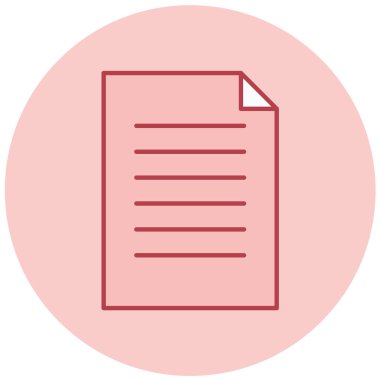 Belge. Web simgesi basit illüstrasyon