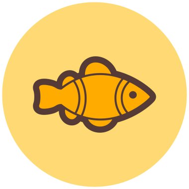 Balık. Web simgesi basit illüstrasyon