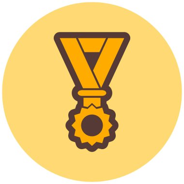 Madalya. Web simgesi vektör illüstrasyonu