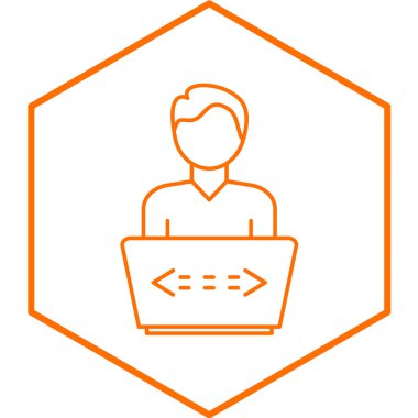 Yazılım Tasarımcısının vektör çizimi