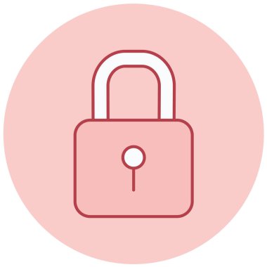 Kilit. Web simgesi basit illüstrasyon