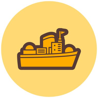 Gemi. Web simgesi basit illüstrasyon