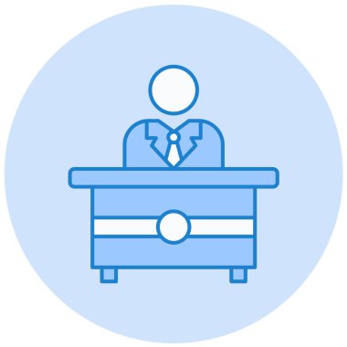 İş adamı. Web simgesi basit illüstrasyon