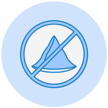 Dumanlı ikon vektör illüstrasyonu yok