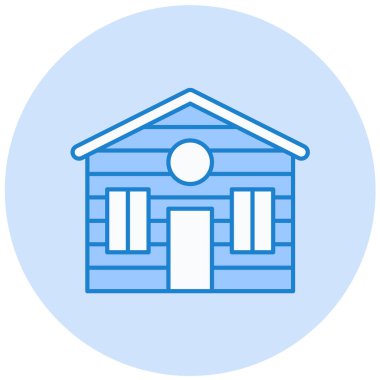 Ev. Web simgesi basit illüstrasyon